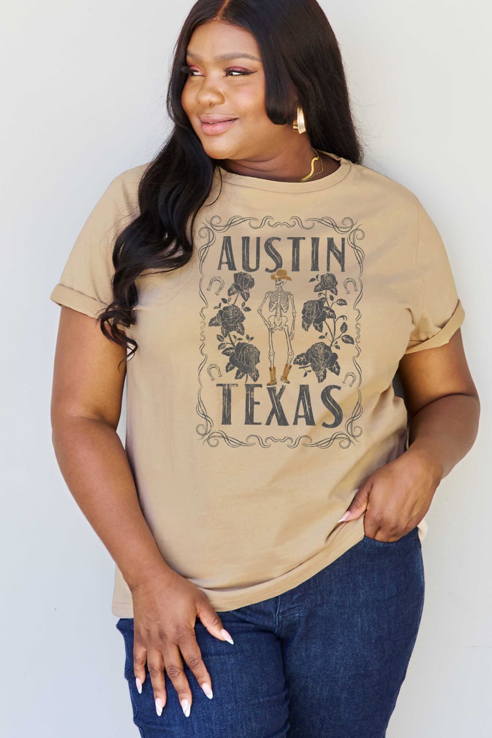 A piece of my heart Simply Love Full Size AUSTIN  TEXAS Graphic Cotton T-Shirt