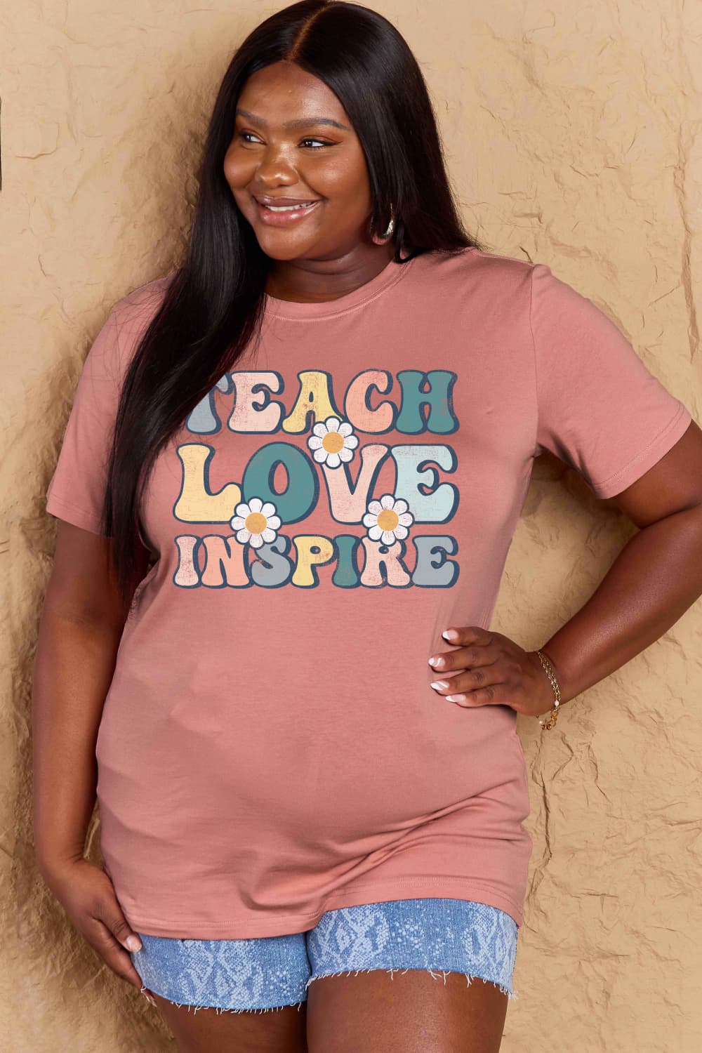 If you can read this Simply Love Full Size TEACH LOVE INSPIRE Graphic Cotton T-Shirt