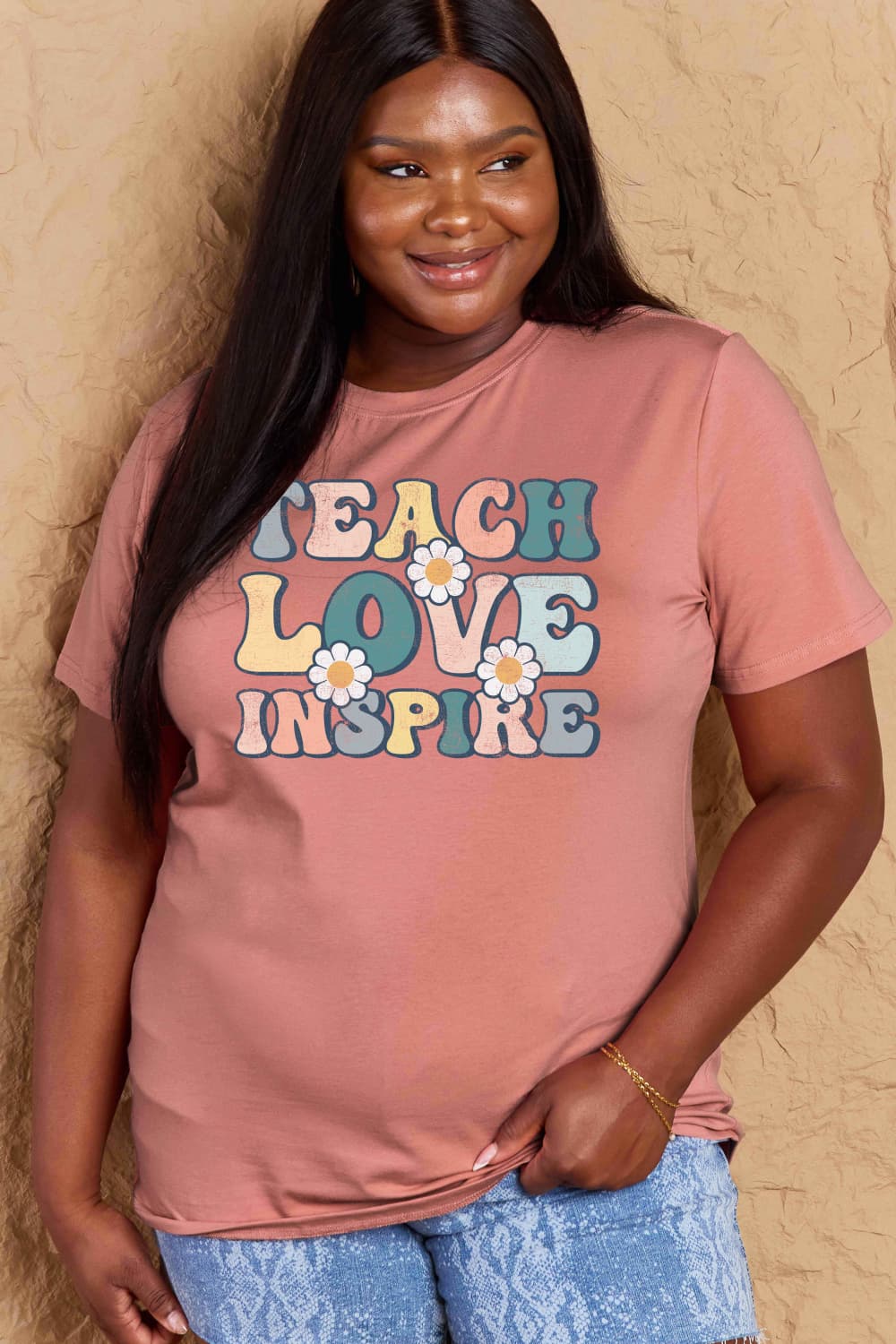 If you can read this Simply Love Full Size TEACH LOVE INSPIRE Graphic Cotton T-Shirt