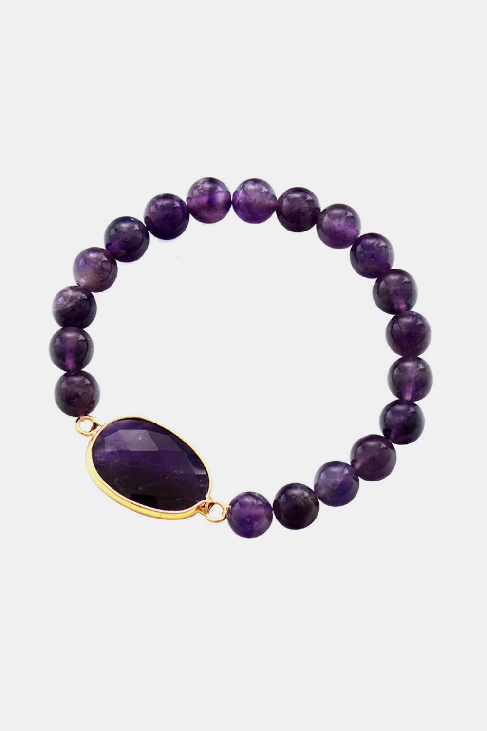 Confident in my skin Handmade Amethyst Beaded Bracelet