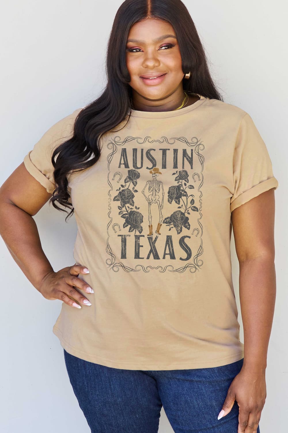 A piece of my heart Simply Love Full Size AUSTIN  TEXAS Graphic Cotton T-Shirt