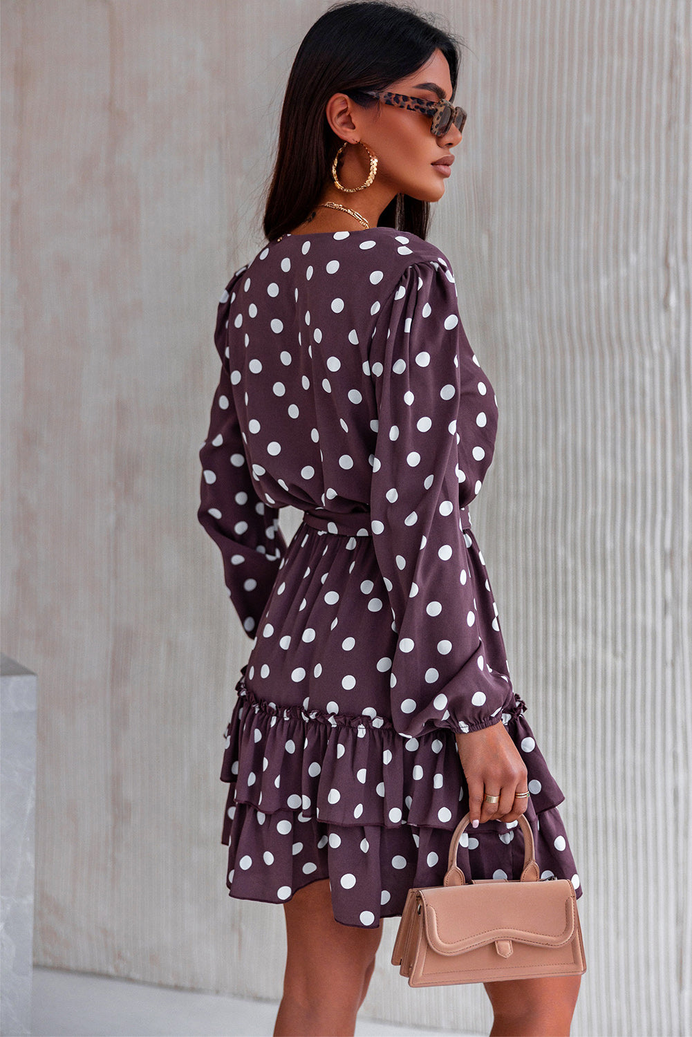 Time to Polka Dot Tie Waist Mini Dress