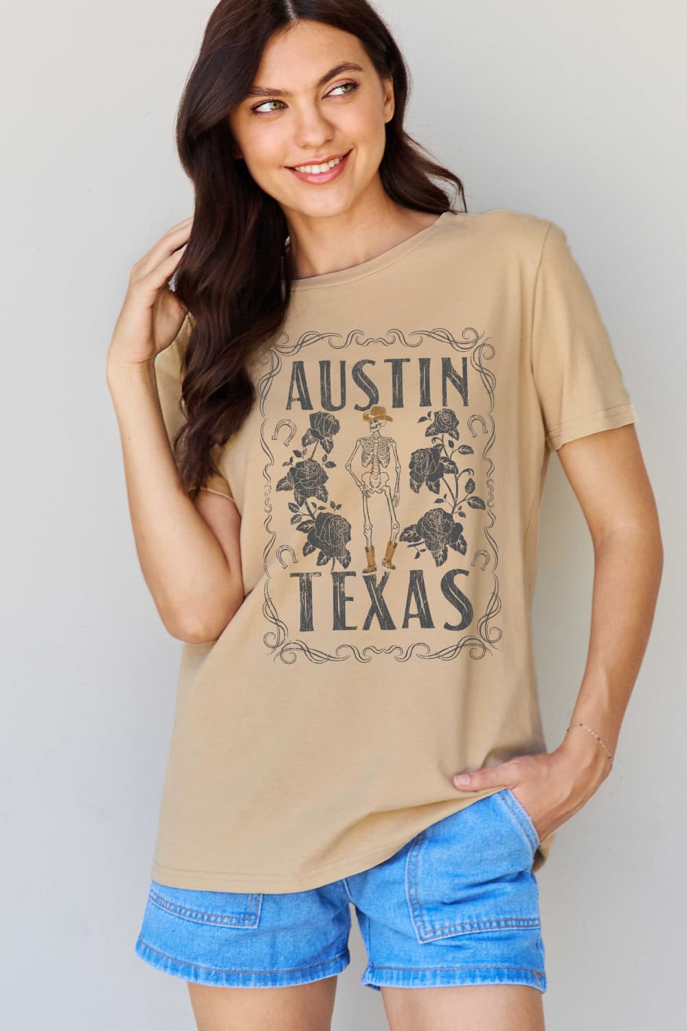 A piece of my heart Simply Love Full Size AUSTIN  TEXAS Graphic Cotton T-Shirt