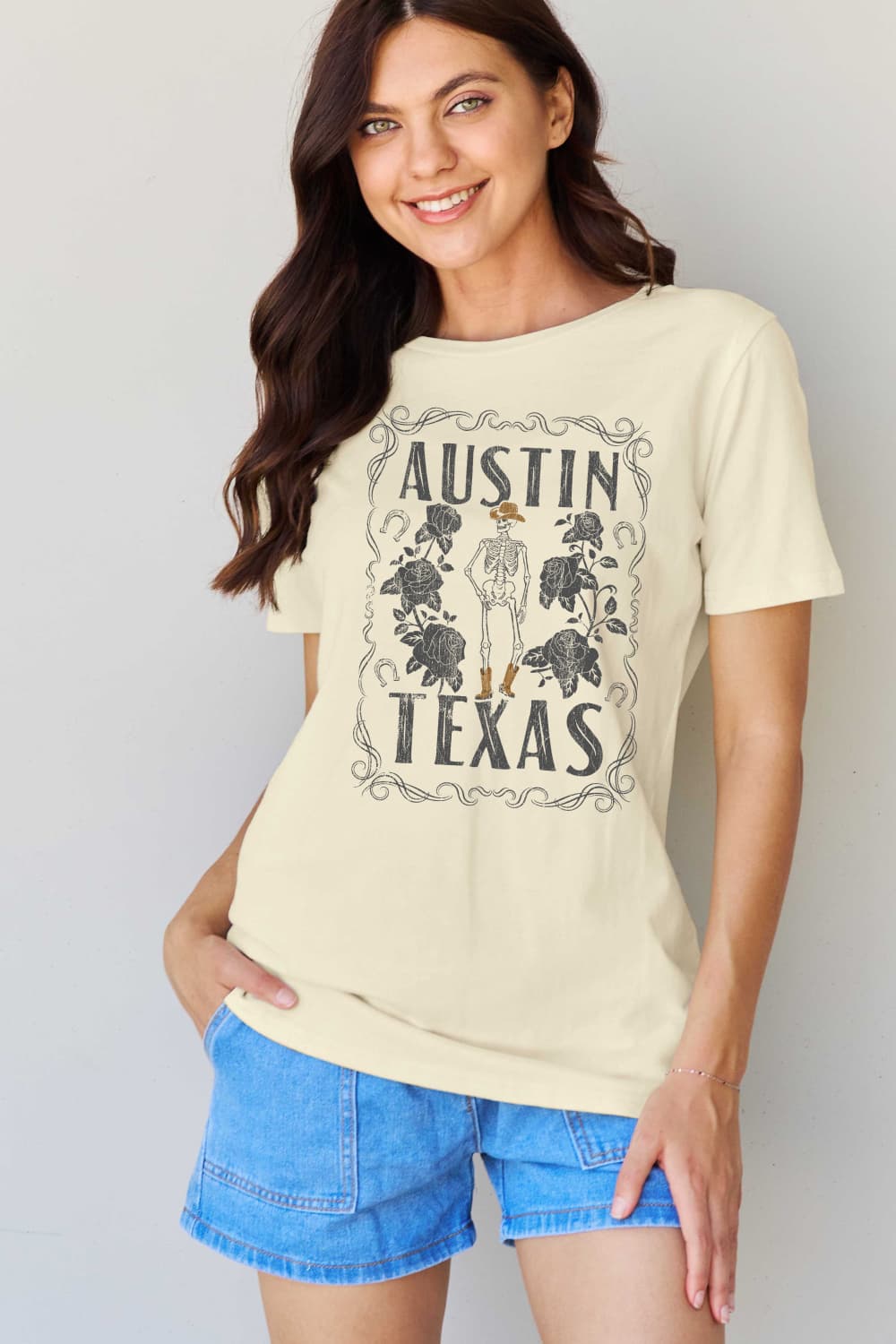 A piece of my heart Simply Love Full Size AUSTIN  TEXAS Graphic Cotton T-Shirt