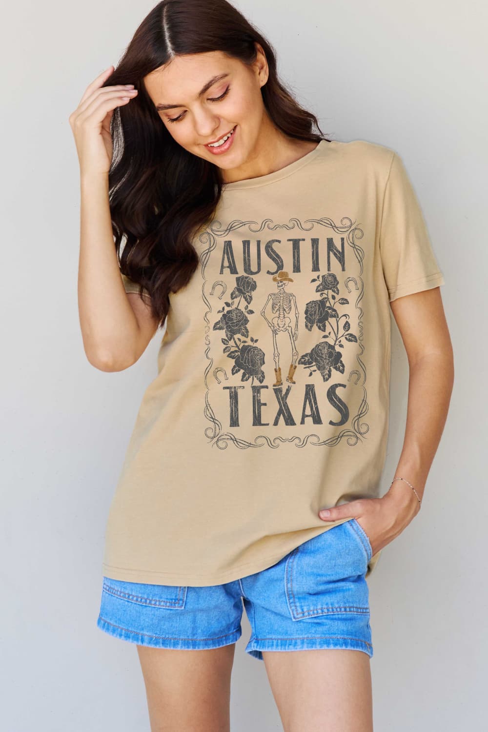 A piece of my heart Simply Love Full Size AUSTIN  TEXAS Graphic Cotton T-Shirt