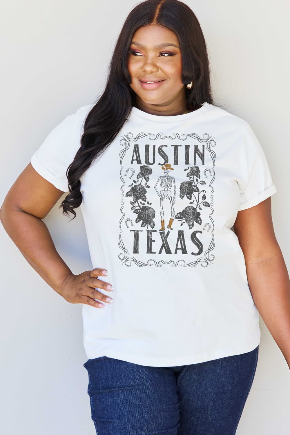 A piece of my heart Simply Love Full Size AUSTIN  TEXAS Graphic Cotton T-Shirt