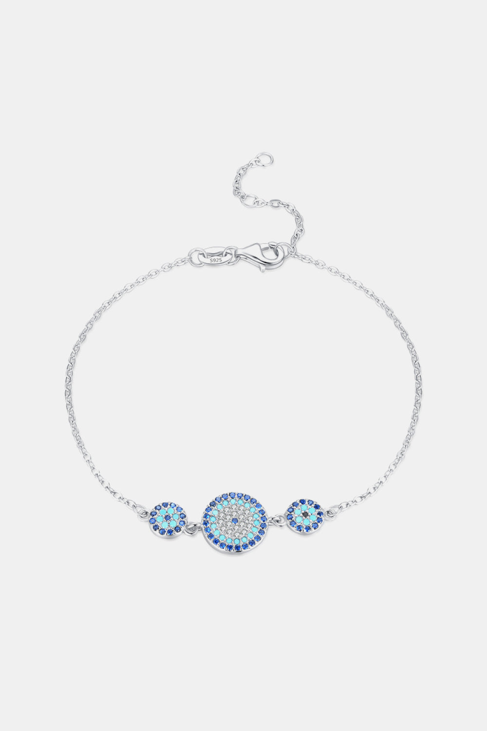 Dainty and Perfect 925 Sterling Silver Artificial Turquoise Bracelet