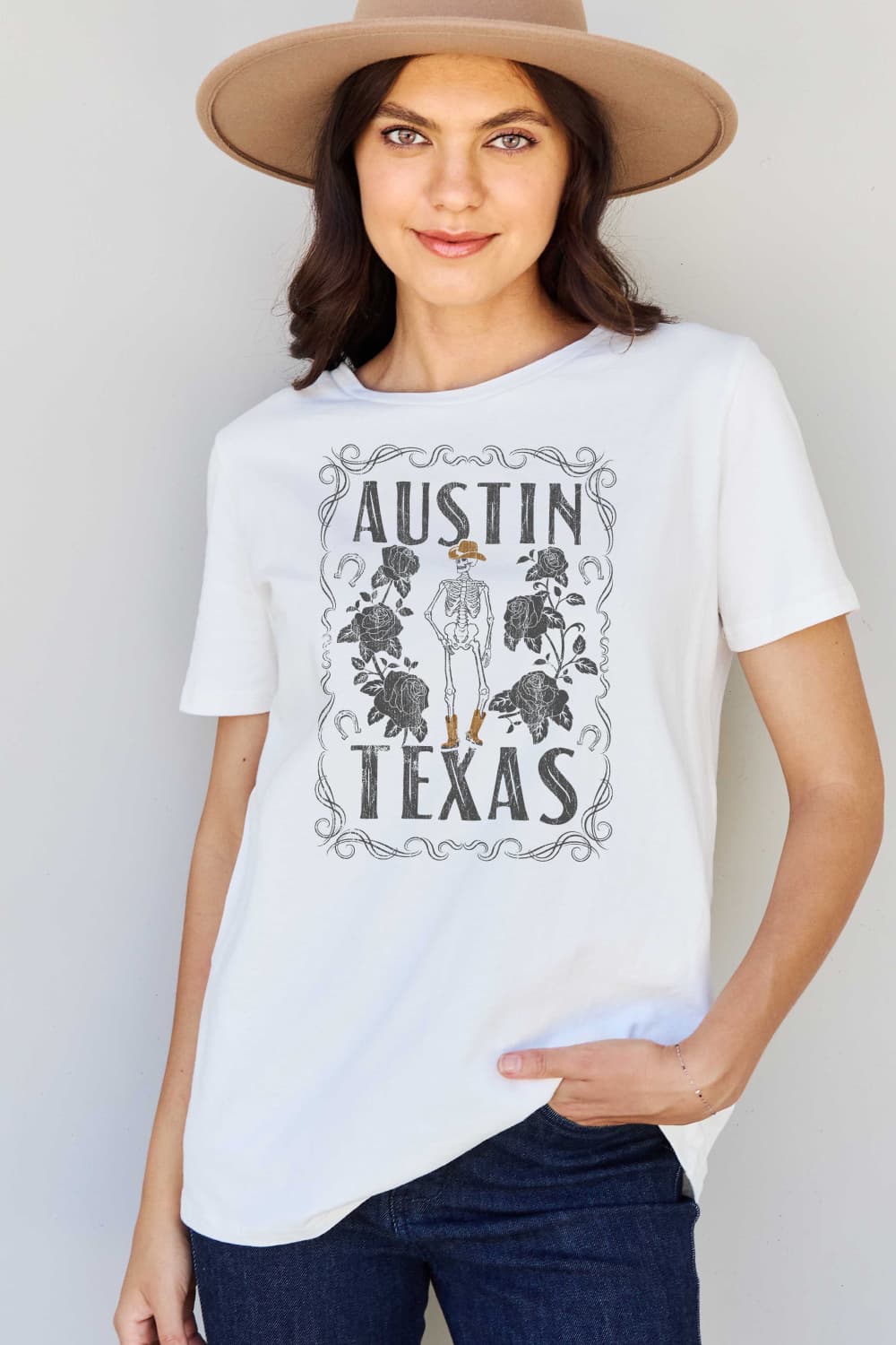 A piece of my heart Simply Love Full Size AUSTIN  TEXAS Graphic Cotton T-Shirt