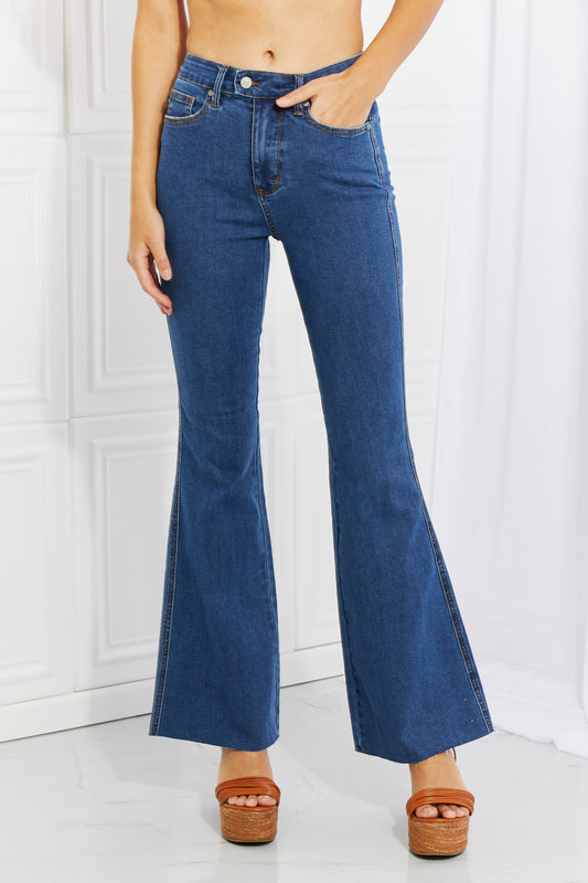 Never enough Judy Blue Ava Full Size Cool Denim Tummy Control Flare