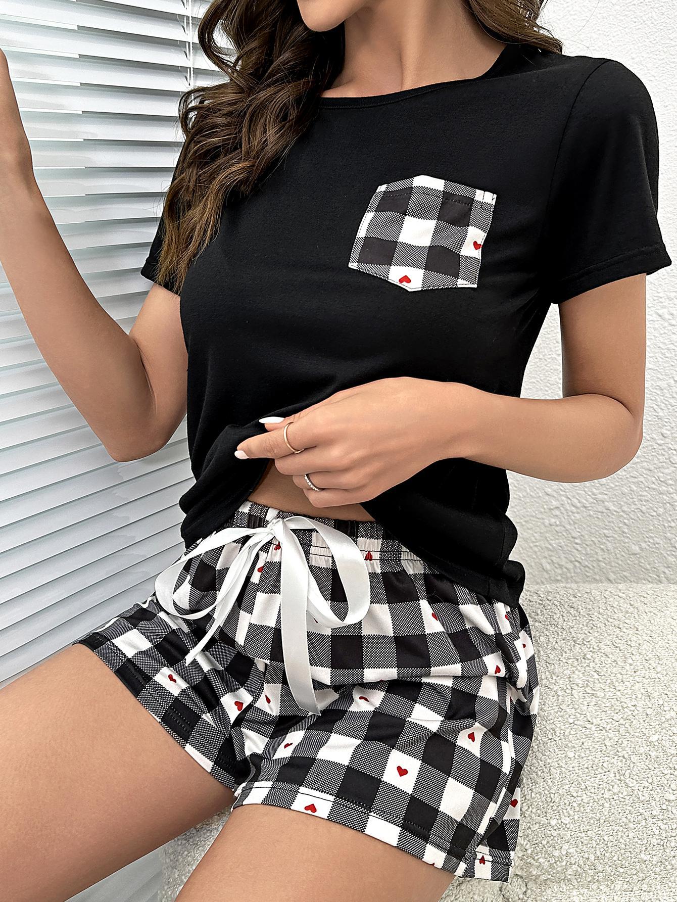 I'm a sucker for a Plaid Heart Top and Shorts Lounge Set