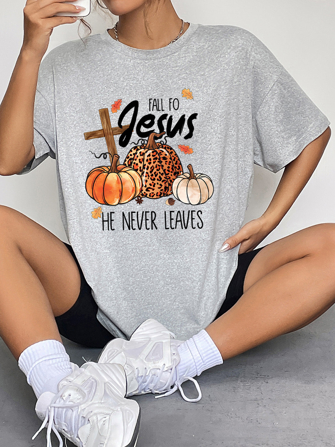 Jersey Girls Love Jesus Round Neck Short Sleeve Fall Season Graphic T-Shirt