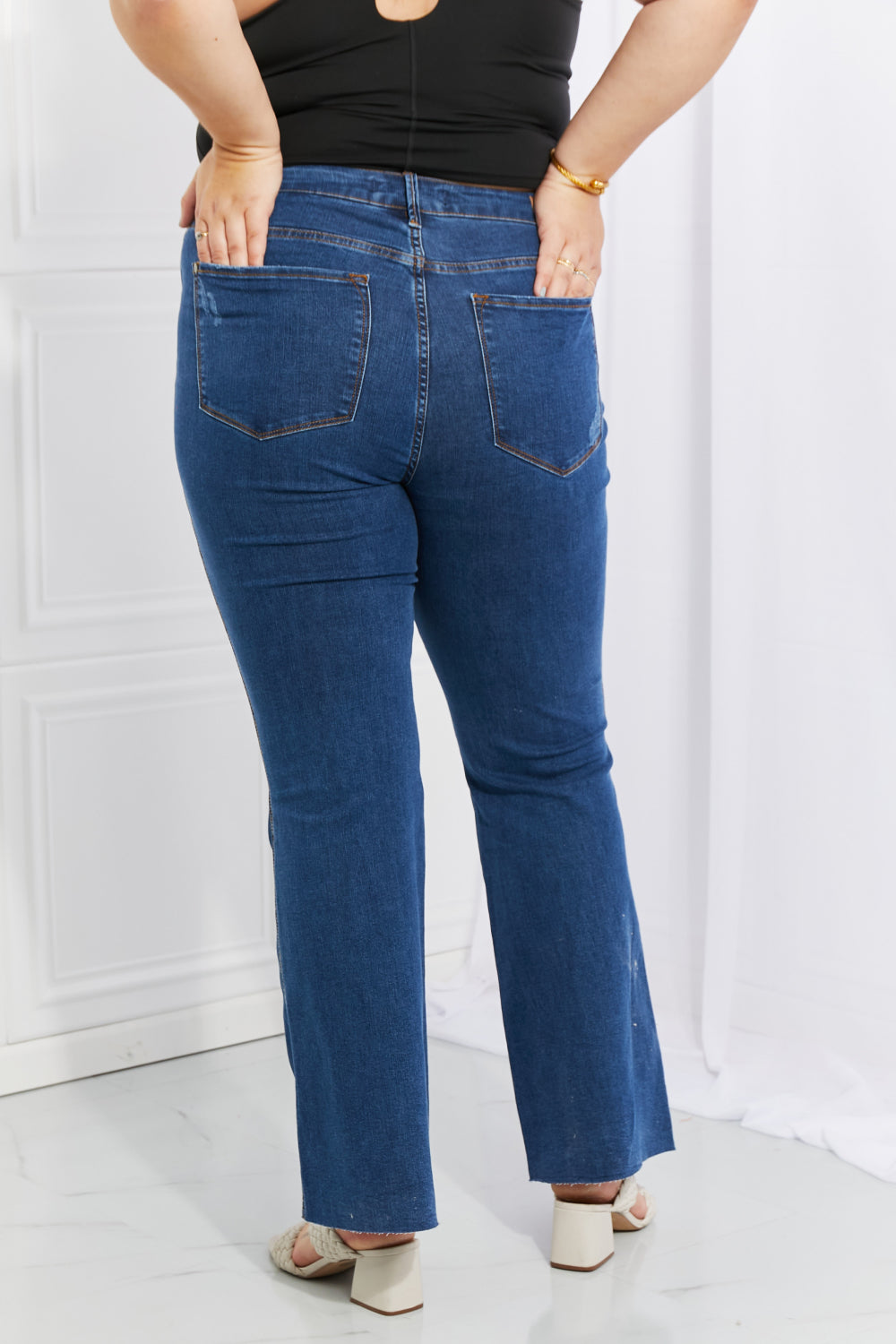 Never enough Judy Blue Ava Full Size Cool Denim Tummy Control Flare