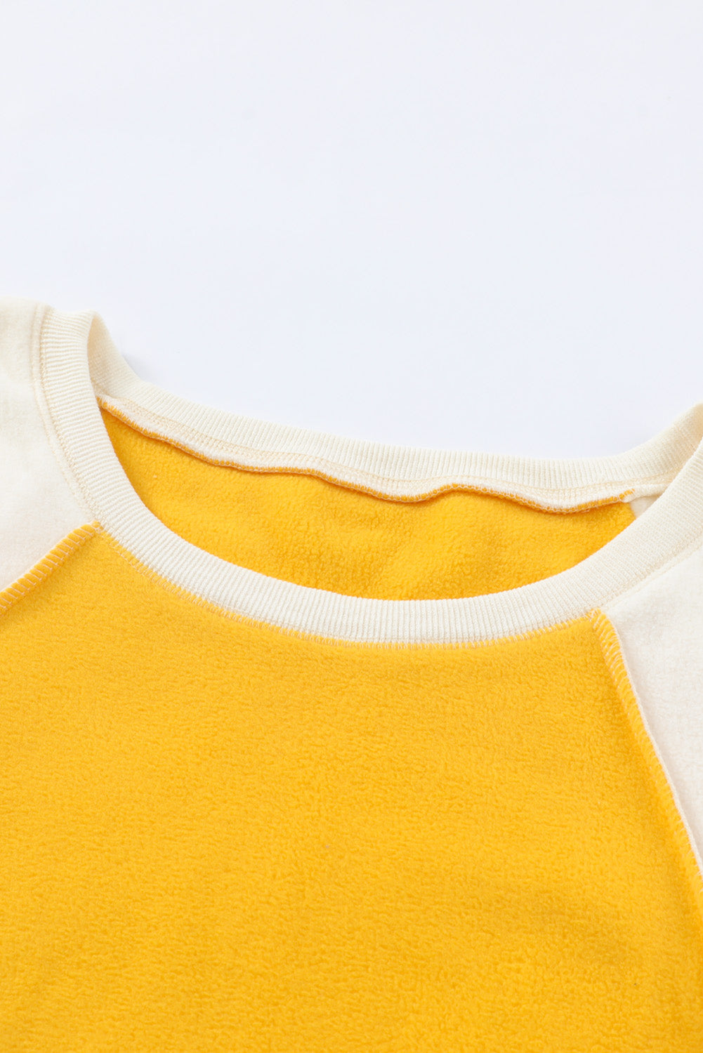 Snuggle me Round Neck Dropped Shoulder Color Block Sweatshirt