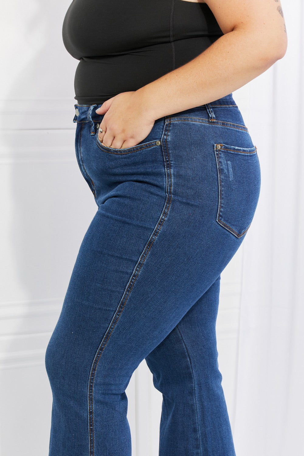 Never enough Judy Blue Ava Full Size Cool Denim Tummy Control Flare