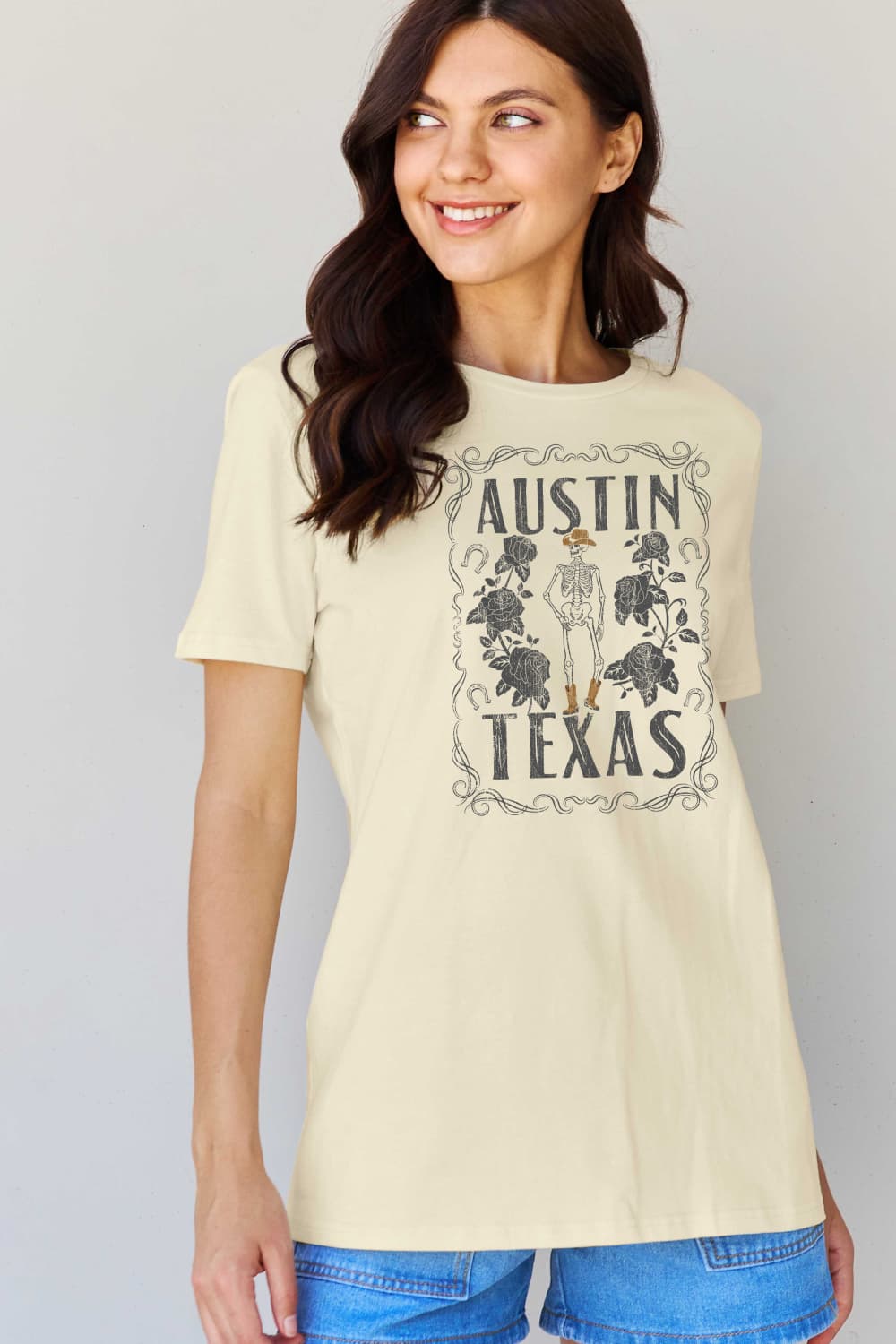 A piece of my heart Simply Love Full Size AUSTIN  TEXAS Graphic Cotton T-Shirt