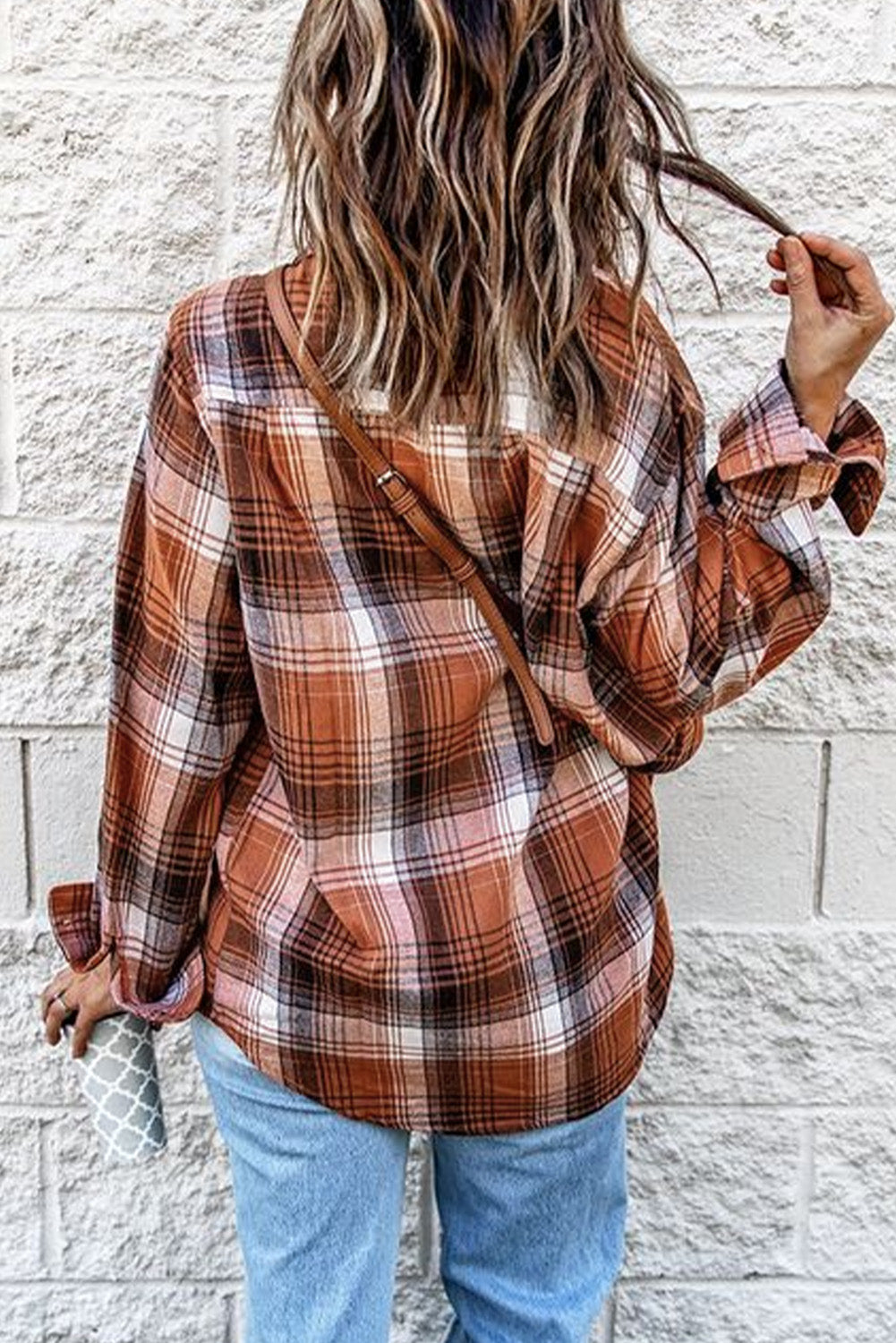 The Organized Friend Collared Neck Long Sleeve Plaid Shirt