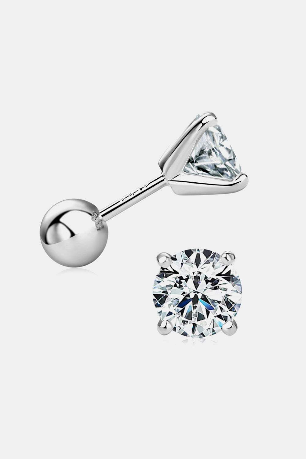 THESE ARE A MUST HAVE! 2 Carat Moissanite 925 Sterling Silver Stud Earrings