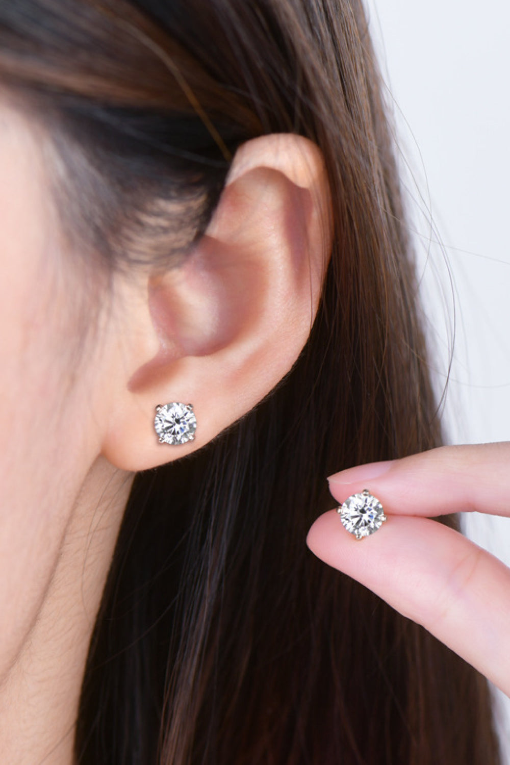 THESE ARE A MUST HAVE! 2 Carat Moissanite 925 Sterling Silver Stud Earrings