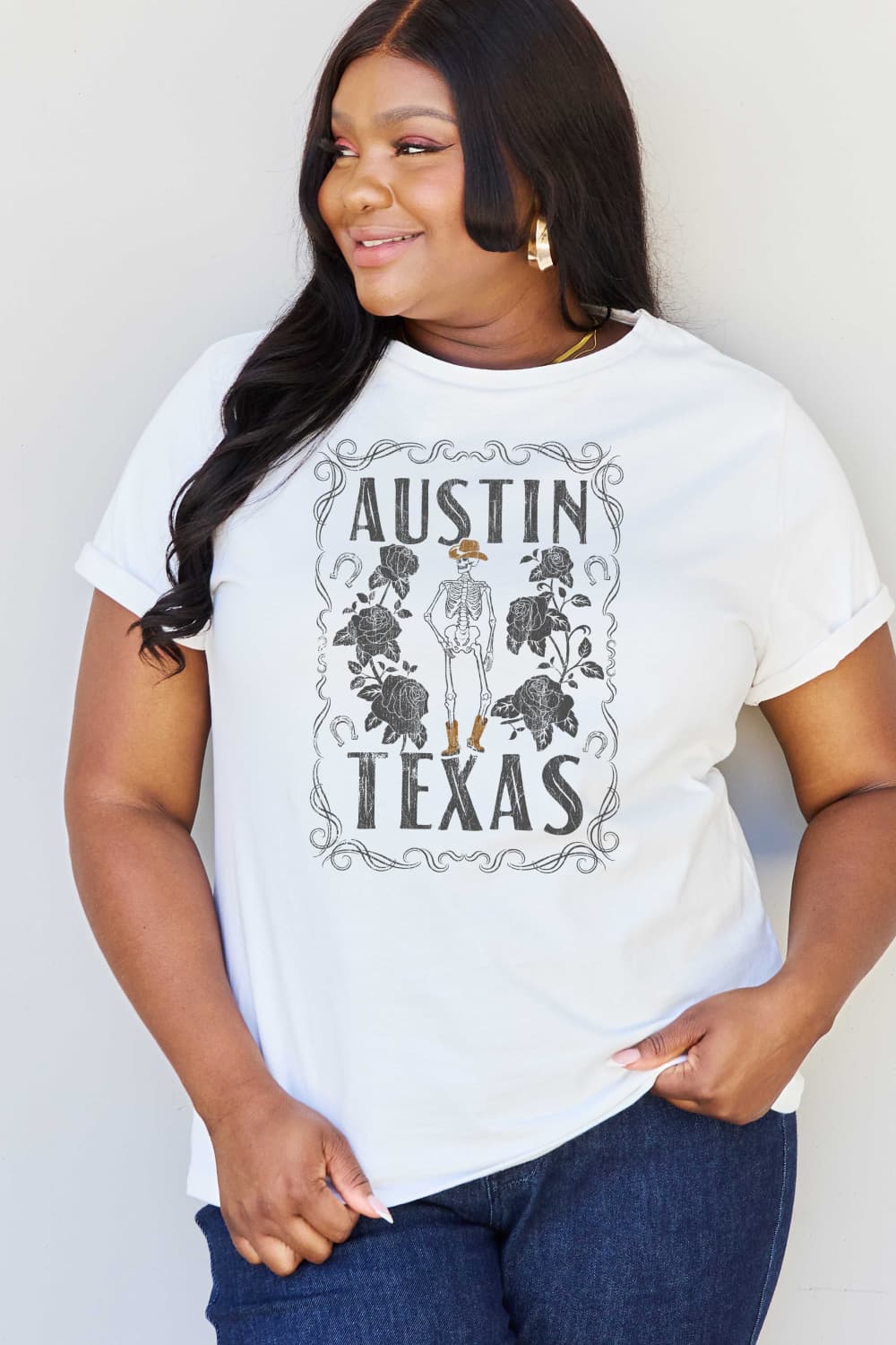 A piece of my heart Simply Love Full Size AUSTIN  TEXAS Graphic Cotton T-Shirt