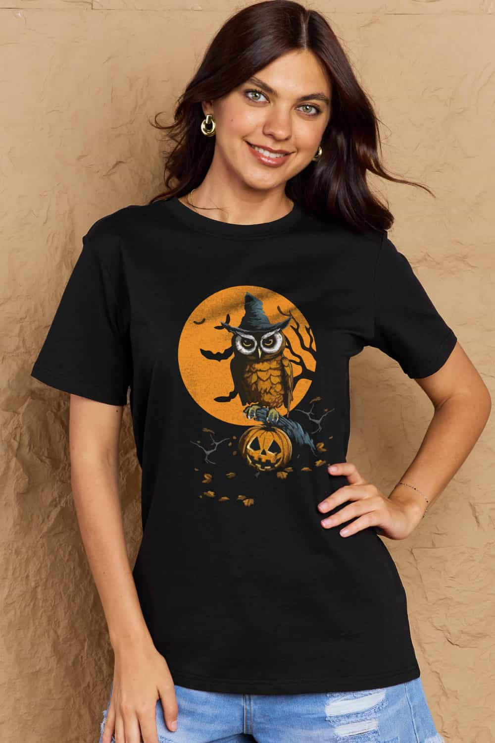 Simply Love Full Size Holloween Theme Graphic Cotton T-Shirt