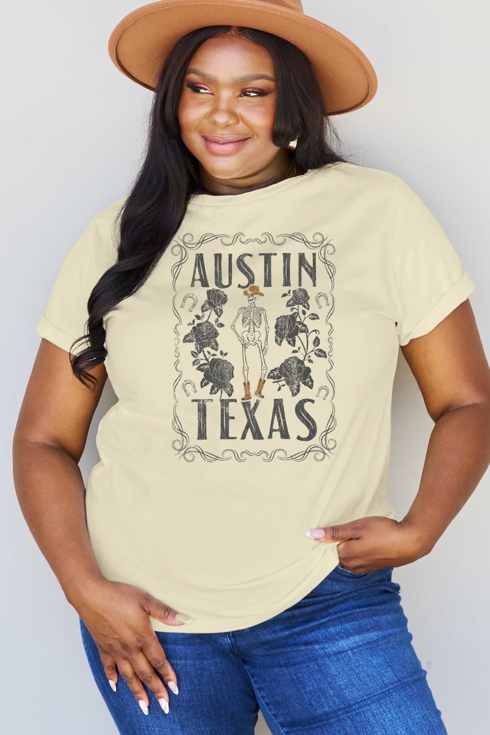 A piece of my heart Simply Love Full Size AUSTIN  TEXAS Graphic Cotton T-Shirt